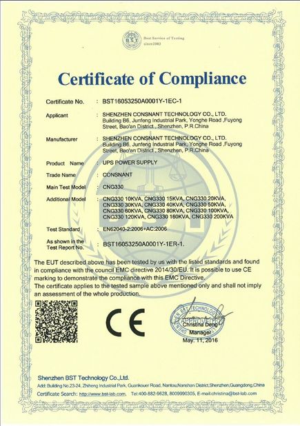 Cina Shenzhen Consnant Technology Co., Ltd. Sertifikasi